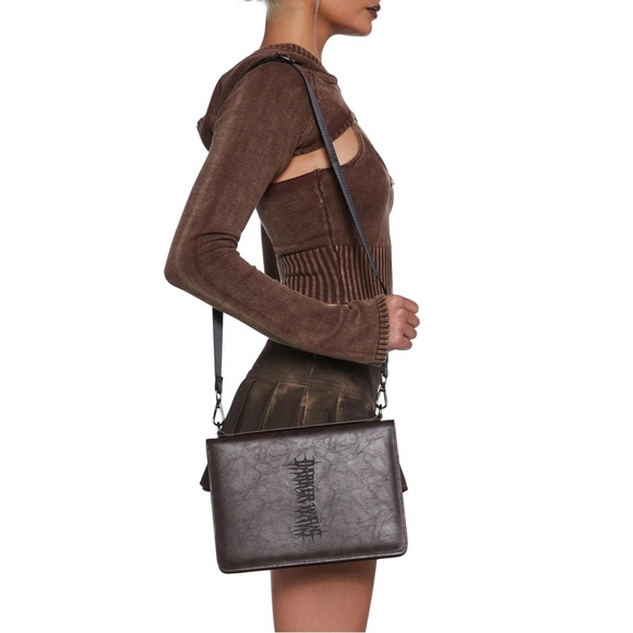 darker wavs warp spiral sketchbook + brown leather shoulder carrying case holder - Picture 4 of 4